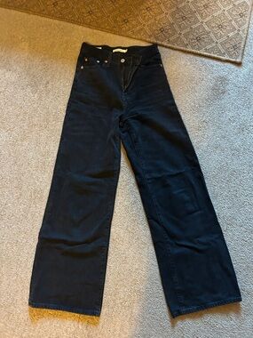 Ribcage Wide Leg Jeans - Black